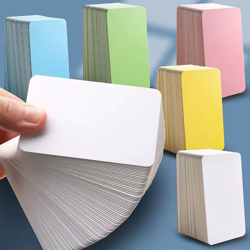 100 Stück leere Kraftpapierkarten in Braun und Multicolour für Hochzeiten, Partys, Nachrichten oder als Lesezeichen und Lernkarten - Bild 4