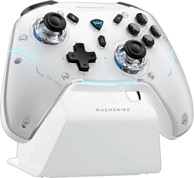 Machenike G5Pro Max Controller mit Ladestation in Weiß für PC, Nintendo Switch und Mobile mit Bluetooth und USB-C - Bild 1