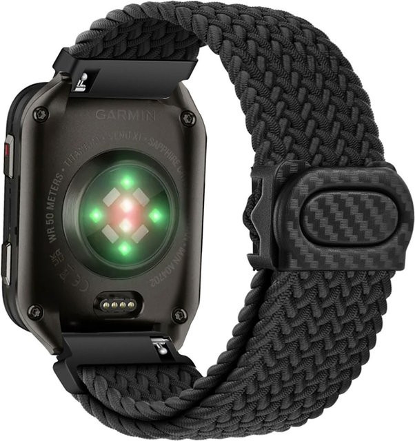 DAINU Elastisches Nylonband für Garmin Venu X1 in Pink mit verstellbarer Kunststoffschnalle - Bild 1