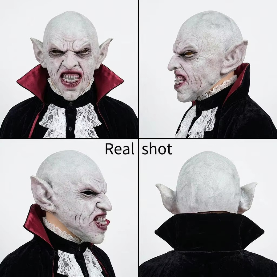 patygr Vampir Vollkopf-Cosplay-Maske, Latex, Fantasy, Zubehör - Bild 3