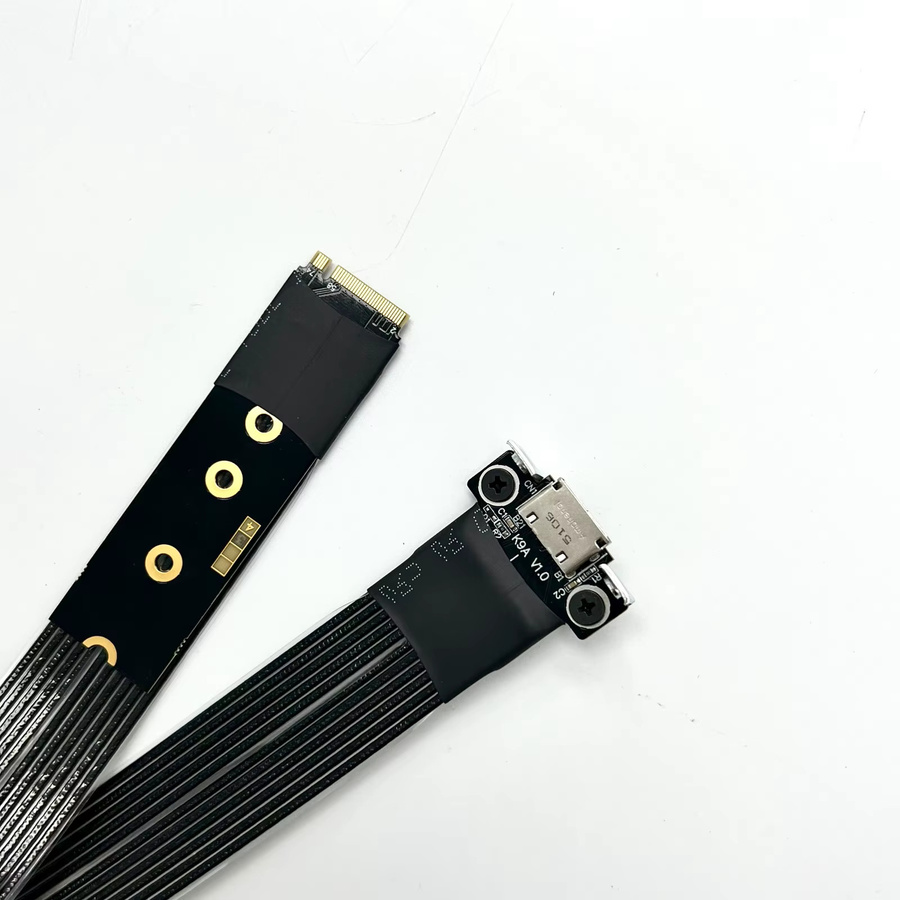 ADT-Link M.2 auf Oculink Verlängerungskabel NVMe M-Key auf SFF 8612/8611 PCIe 5.0/4.0 X4 Adapter Schwarz - Bild 3