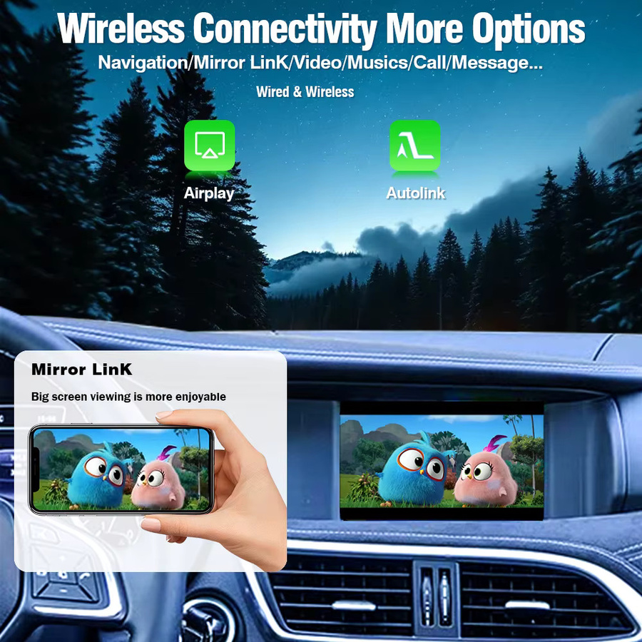 AUTOTOP Kabelloses CarPlay und Android Auto Nachrüstkit für Infiniti QX30 und Q30 (2013-2019) mit MirrorLink, Airplay, AUX und Bluetooth - Bild 4
