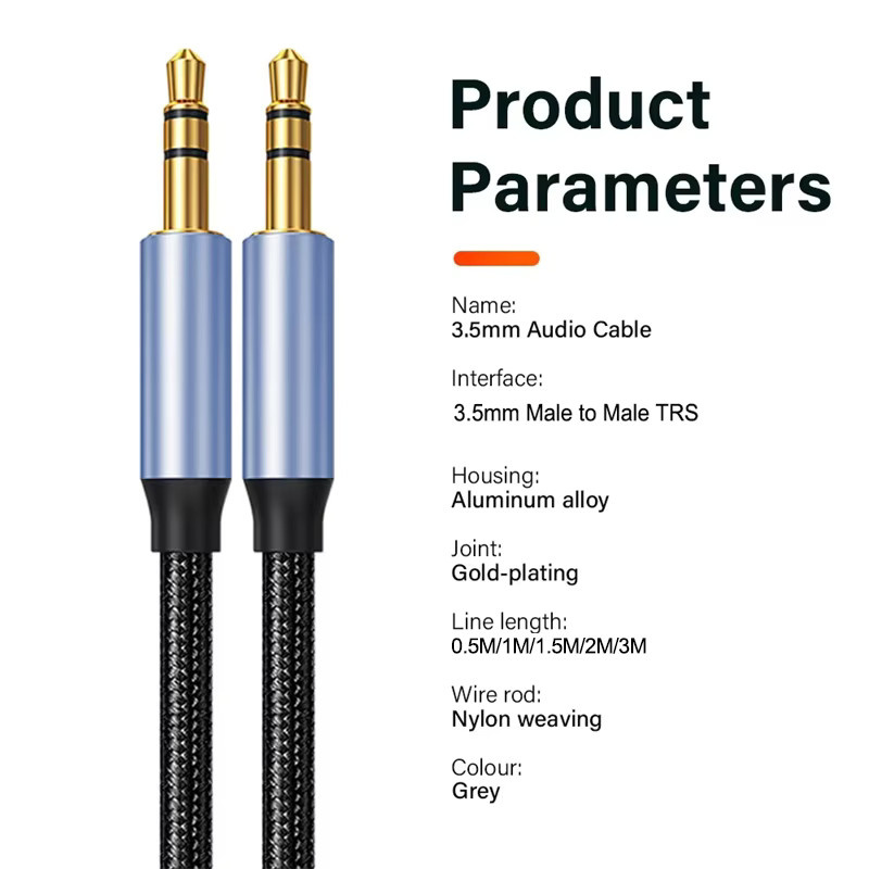 OUIO Audiokabel 3,5 mm Klinke auf Klinke Aux-Kabel für HIFI Stereo Sound - Bild 6