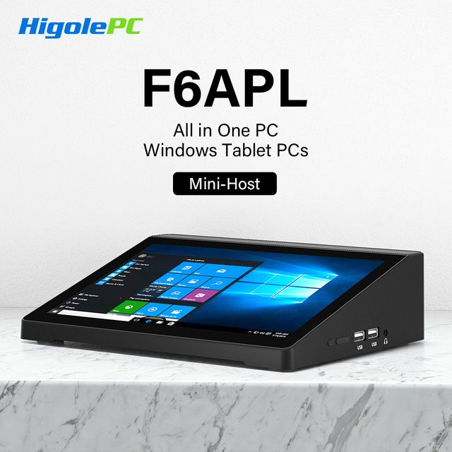 Higole F6APL Mini-PC mit Intel J3455, Windows 10, 4 GB RAM, 64 GB Speicher, WiFi5 und 4K Unterstützung in Schwarz - Bild 1