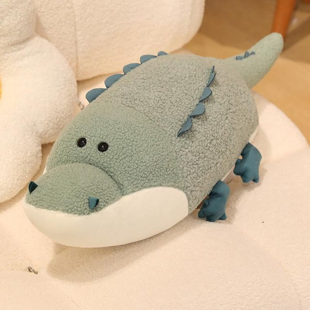 Schneeleopard Puppe Plüschtier, liegend, 25cm, grau, bunt/mehrfarbig - Bild 1