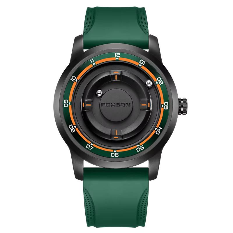 FOXBOX Armbanduhr Quarz, Silikon, Grün, Herren - Bild 5