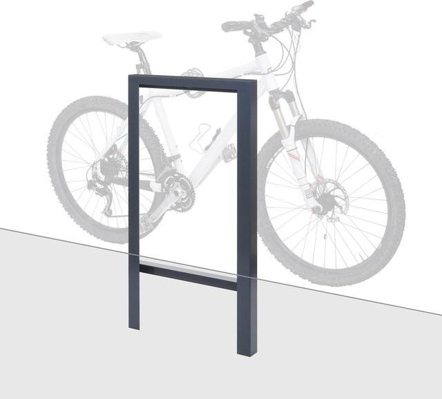 Fahrradbügel MCW-J74 Anlehnbügel aus verzinktem Karbonstahl, anthrazit, H x B x T: 115 x 60 x 6 cm - Bild 1