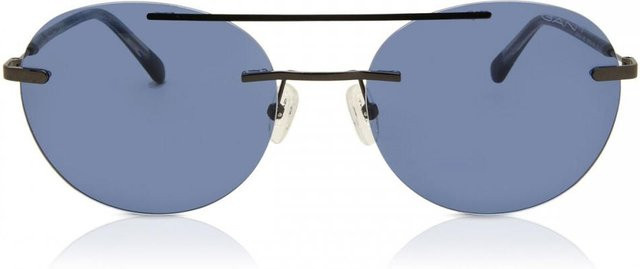 Gant GA7184 Sonnenbrille, Herren, randlos, round, metal, grey, white, blue - Bild 1
