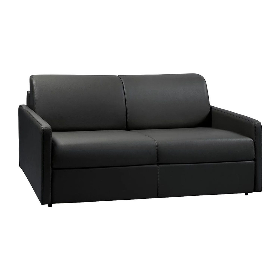 Vente-unique Schlafsofa Calife in Schwarz mit Kunstlederbezug, Breite: 170 cm - Bild 2