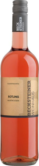Becksteiner Winzer Rotling, Müller-Thurgau, halbtrocken, 2024, Roséwein, 0,75 l - Bild 1