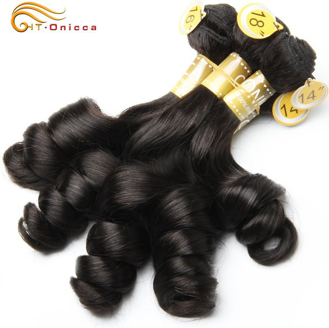 htonicca Haar Extensions Brasilianische Haarwebart, 5 Teile, Damen - Bild 1