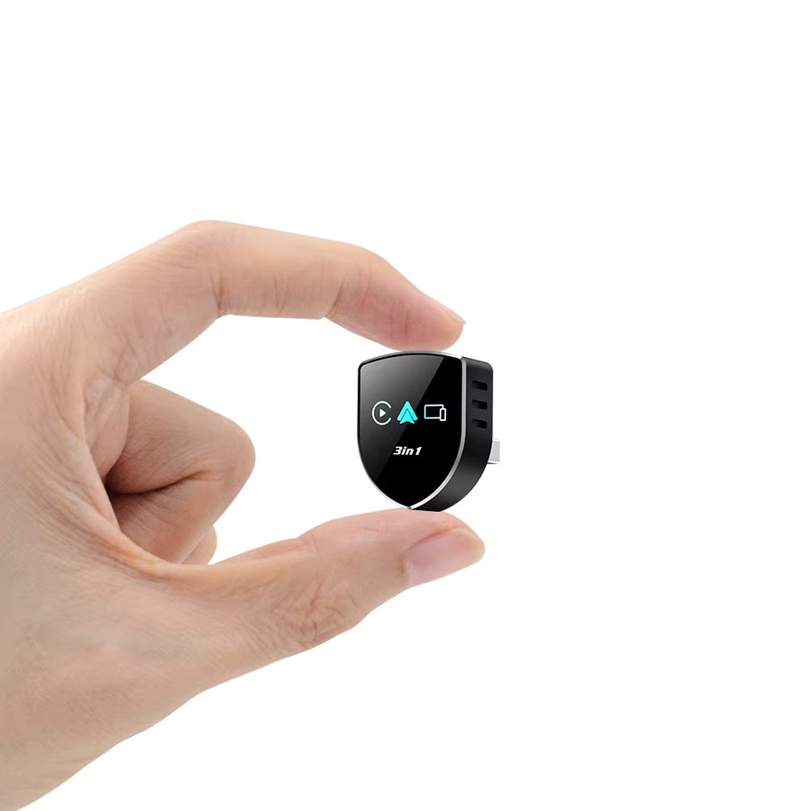 4-in-1 Wireless CarPlay und Android Auto Adapter von uhulamb, Bluetooth und Wi-Fi Dongle in Schwarz - Bild 5
