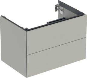 Geberit Waschtischunterschrank One in Greige, lackiert, mit 2 Schubladen, B/T/H: 74 x 50,4 x 47 cm - Bild 1