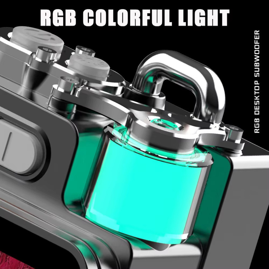 MAIMEIMI RGB-Lautsprecher mit Touch-Display in Schwarz mit Wecker, Kalender, Taschenrechner und Timer - Bild 4