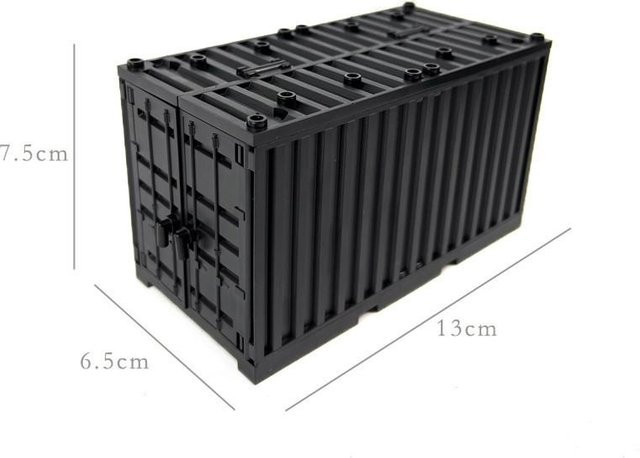 Yiran toy Militärcontainer Bausteine, schwarz, ab 6 Jahren - Bild 1