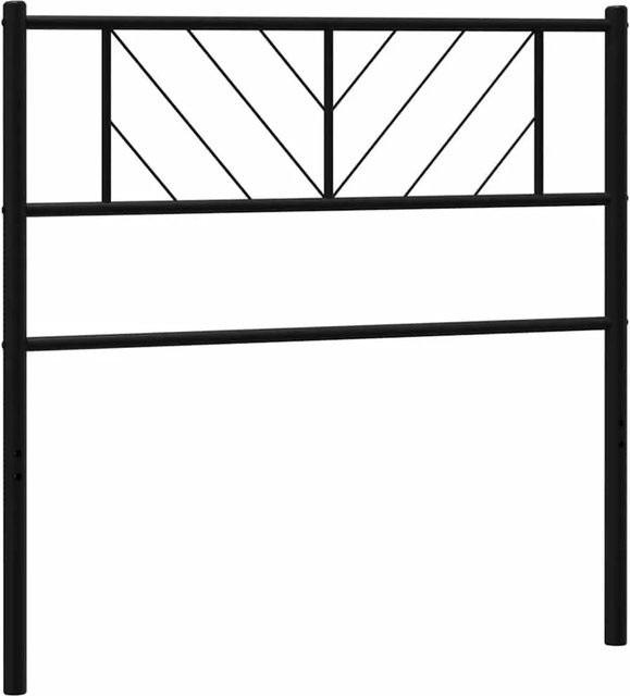 vidaXL Ersatz-Kopfteil aus Metall in Schwarz mit klassischem Design (Breite: 100 cm) - Bild 1
