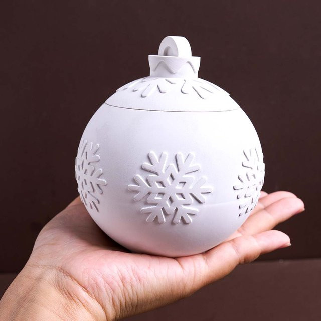 UDOCOOL Silikonform Schneeflocke für DIY Kerzen, Glas und Harz, Farbe: Weiß - Bild 1