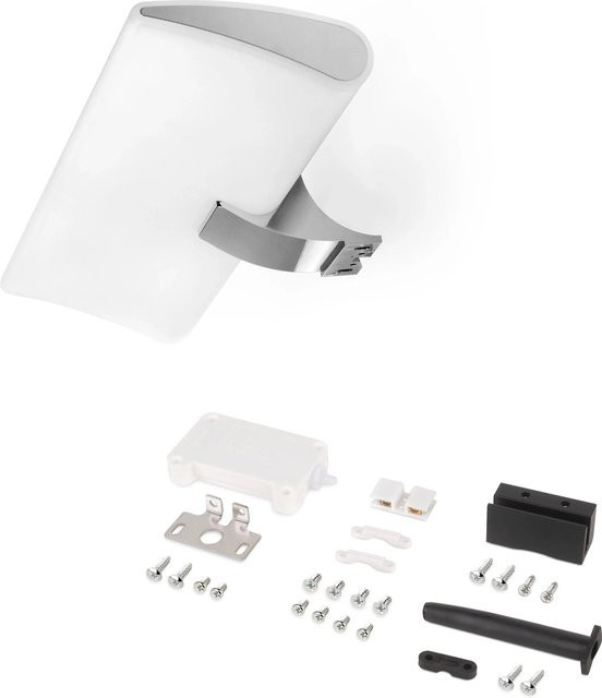 Emuca LED-Strahler Leo für Badezimmerspiegel in Schwarz, Kaltweißes Licht 5700 K, IP44, Länge: 280 mm - Bild 1
