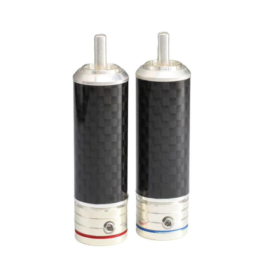 4 Stück RCA-Audio-Stecker und Buchsen von xianshishenghuo aus reinem Kupfer mit Rhodium-Beschichtung in Silber - Bild 4