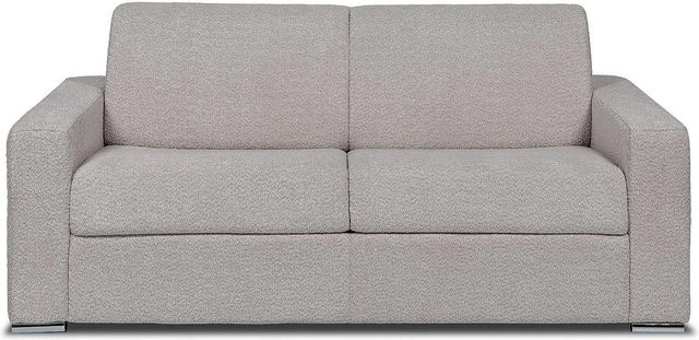 Schlafsofa Calito Vente-unique in Hellgrau mit Bouclé-Stoff, Breite: 194 cm - Bild 1