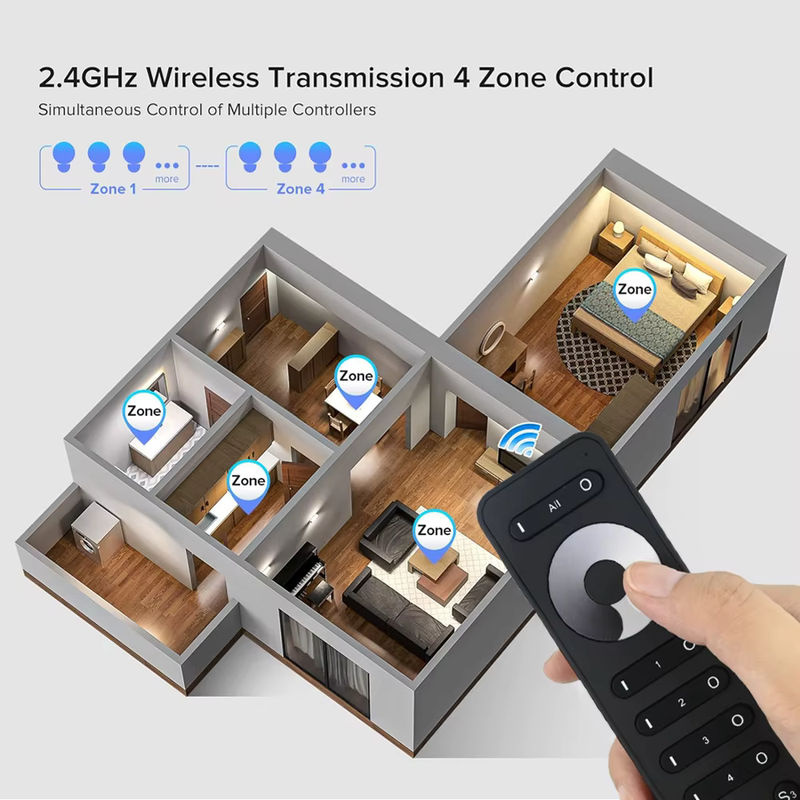 Tuya Smart LED Dimmer Controller mit WLAN und RF 2,4G Fernbedienung für DC 12V 24V CCT LED Streifen - Bild 4