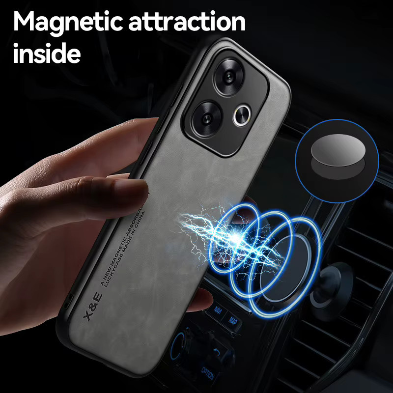 Mor Mi Mi Luxuriöse Schaffell-Handyhülle mit Magnetfunktion für Poco F6, F5 Pro, F4GT und F3 in Blau - Bild 2