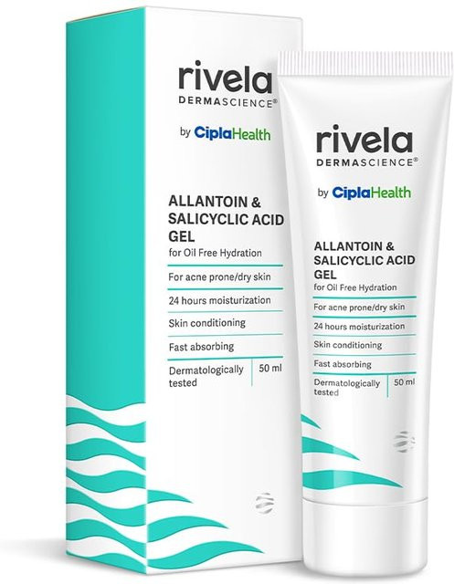 Cipla Rivela Dermascience Gel-Feuchtigkeitsspender, 50 ml, für trockene und akneanfällige Haut - Bild 1