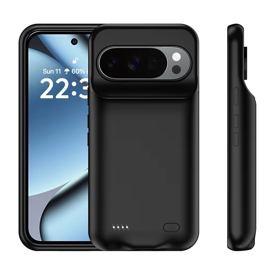 Magnetische Powerbank Hülle für Google Pixel 9 Pro XL mit 10000 mAh für kabelloses Laden, Schwarz - Bild 3