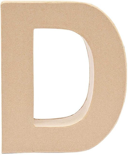 Rico Design 3D Papp-Buchstabe D stehend aus Pappe, Höhe: 17,5 cm - Bild 1