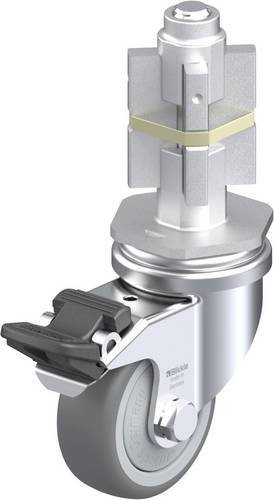 Blickle LRA-TPA 50KF-FI-E05 Lenkrolle mit Feststeller in Grau und Silber, Rad-Durchmesser: 50 mm, Tragfähigkeit: 50 kg - Bild 1