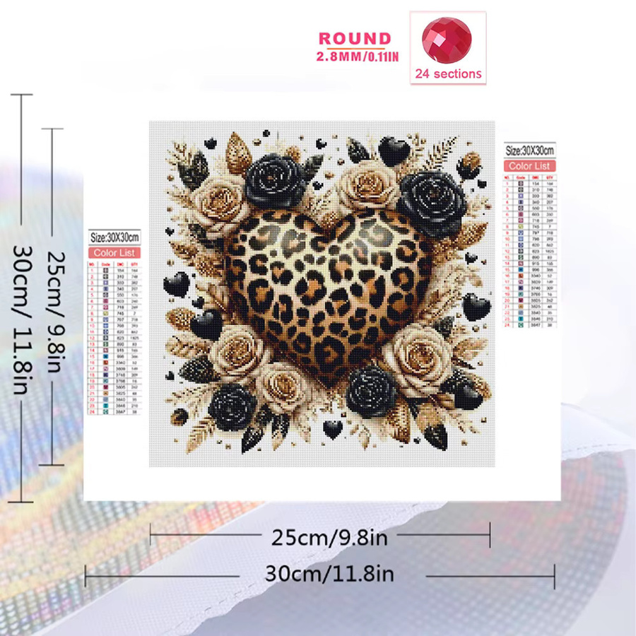 Evershine Diamantstickerei DIY Mosaik Set Herz Motiv in Multicolour - Bild 2