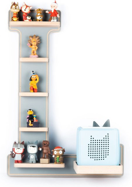 BOARTI Kinderregal Buchstabe L aus Holz als Wandregal für Toniebox und Tonie Figuren mit Magneteinsätzen, H x B x T: 54 x 38 x 19 cm - Bild 1