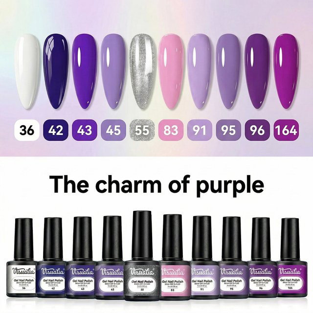 Visuatia Gel-Nagellack, Lila, 7 ml - Bild 1
