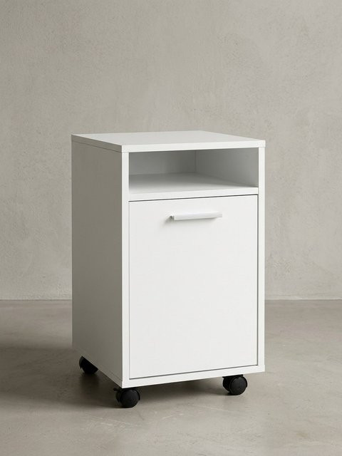 Rollcontainer von KADIMA DESIGN mit Schubladen, Tür und Ablage in Weiß, B/T/H: 33 x 38 x 60 cm - Bild 1