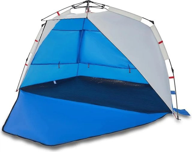Furnicato Strandzelt Azurblau B/T/H: 255 x 145 x 142 cm mit Quick Release System - Bild 1