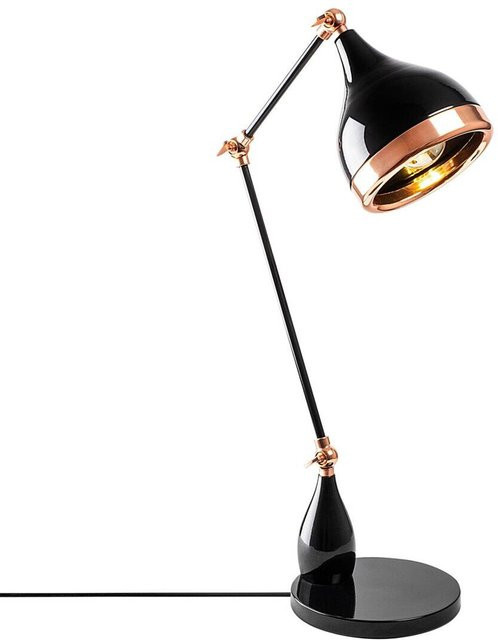Opviq Tischleuchte Yildo in Kupfer und Schwarz aus Metall mit E27 Fassung, höhenverstellbar, B/T/H: 30 x 30 x 50 cm - Bild 1