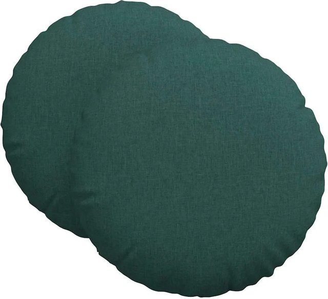 vidaXL Sitzkissen 2er Set Dunkelgrün rund mit abnehmbarem Bezug Durchmesser: 80 cm, Höhe: 29 cm - Bild 1