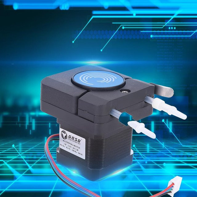 mfySpace Peristaltikpumpe mit Mikro-Korrosionsschutz und 42-Schrittmotor, 24V Dosierpumpe in Schwarz - Bild 1