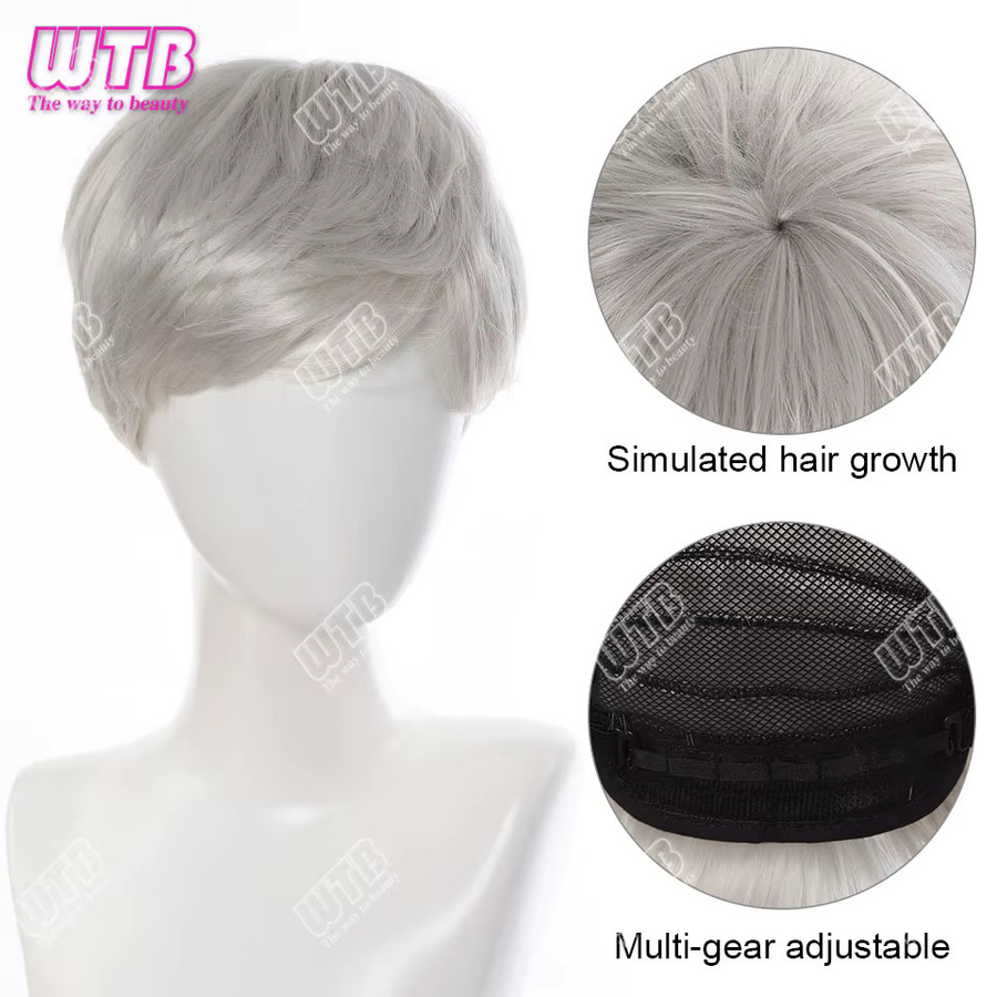 WTB Perücke für Herren, kurz, gerade, synthetisch - Bild 3