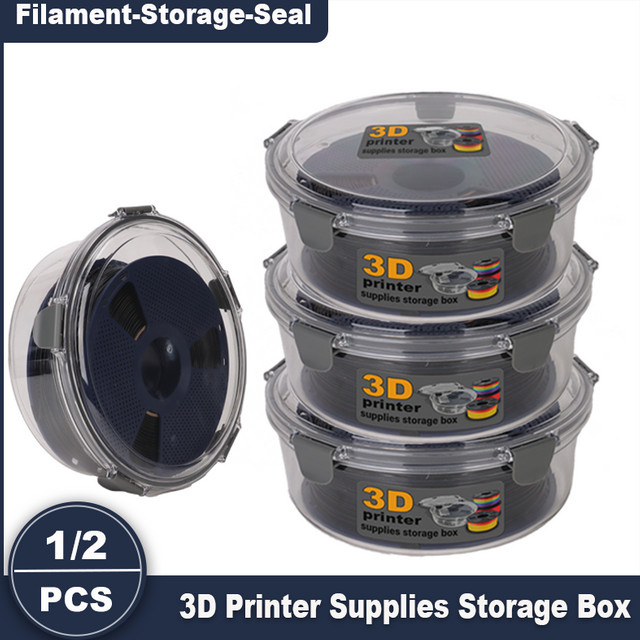LIXIU 3D-Drucker-Filament-Aufbewahrungsbox, feuchtigkeitsdichte versiegelte Trockenbox für PLA PETG ABS TPU, transparent - Bild 1