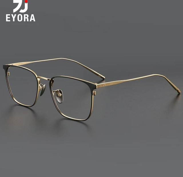 EYORA Lesebrille, quadratisch, Metall, Vollrand, schwarz, Herren - Bild 1