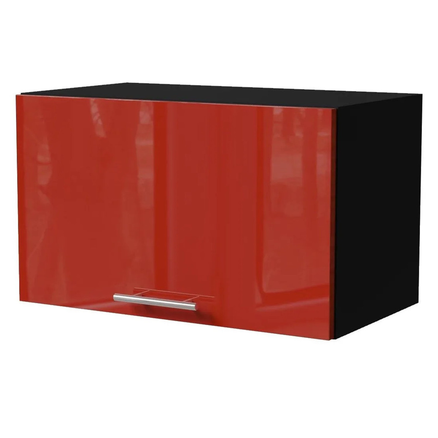 Feldmann-Wohnen Klapphängeschrank Brerra W4B/60 in Schwarz und Karminrot Hochglanz mit Blum Avenots Klappenbeschlag, B/T/H: 60 x 32,5 x 36 cm - Bild 2