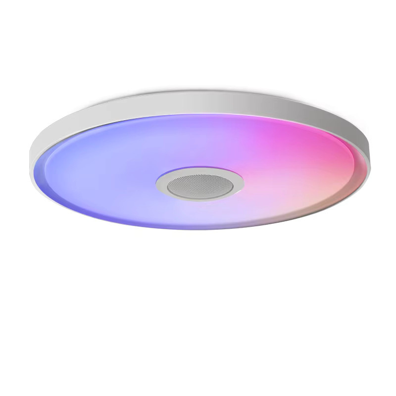 MARPOU Smart LED-Deckenleuchte mit Tuya RGB-Funktion, dimmbar und mit Fernbedienung, moderne runde Lampe in Weiß für Wohnzimmer und Schlafzimmer - Bild 5