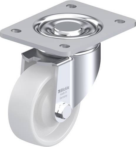 Blickle Lenkrolle LH-PO 100KA-3 in Weiß, Rad-Durchmesser: 100 mm, Tragfähigkeit: 280 kg - Bild 1