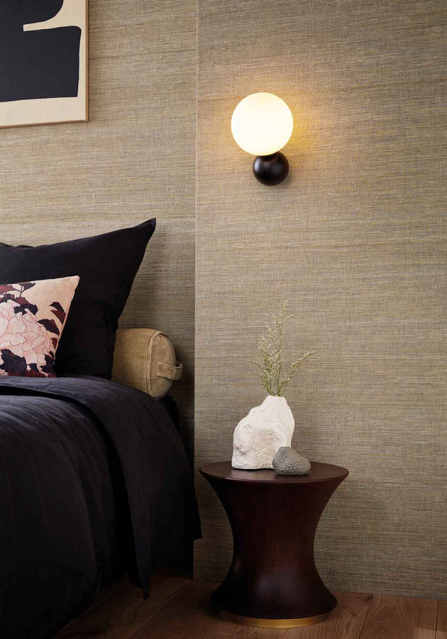 Omexco Tapete Mandarina Silk LS404 in Beige mit abstraktem Textil-Design - Bild 1
