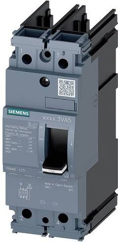 Siemens 3VA5110-5ED21-0AA0 Leistungsschalter grau mit einem Einstellbereich von 100-100A und einer Schaltspannung von bis zu 415 V/AC oder 250 V/DC - Bild 1