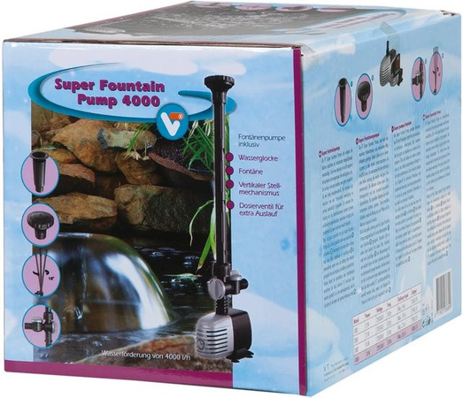 VT Teichpumpe Super Fountain mit Fontänenfunktion, 4.000 l/h