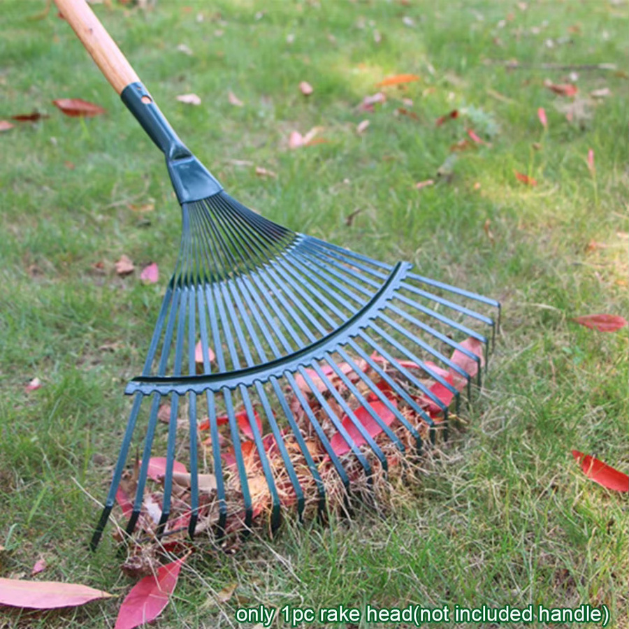 Gartenblattrechen aus Stahl mit 22 Zähnen für die Gartenarbeit und Landschaftspflege - Bild 2