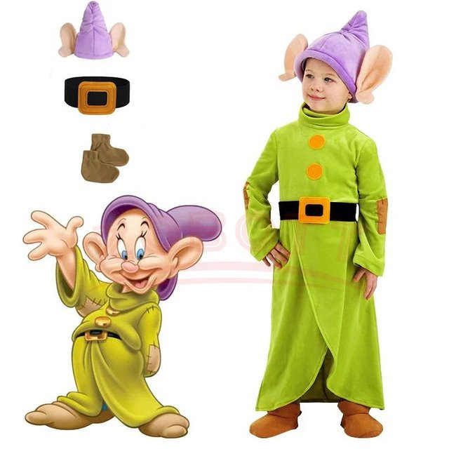 ZOBOTT Disney Sieben Zwerg Mann Kostüm, Outfit, Unisex, Grün - Bild 1