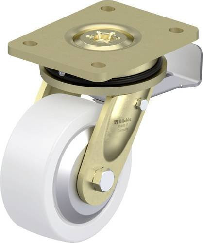 Blickle Schwerlast-Lenkrolle LS-SPO 127G-ST-FA in Weiß und Multicolour mit 125 mm Rad-Durchmesser und einer Tragfähigkeit von 750 kg - Bild 1